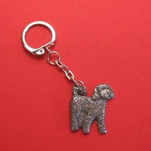 Cockapoo Pewter Motif Keyring - Cockapoo Keychain - Cockapoo Gift - Cockapoo Mum Gift - Cockapoo Dad Gift - Dog Lover Gift - Dog Charm