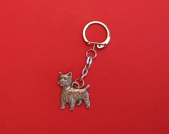 Llavero de peltre de West Highland Terrier - Llavero de Westie - Dije de Westie - Regalo de West Highland Terrier - Regalo para mamá, papá y perro - Regalo para perro Westie
