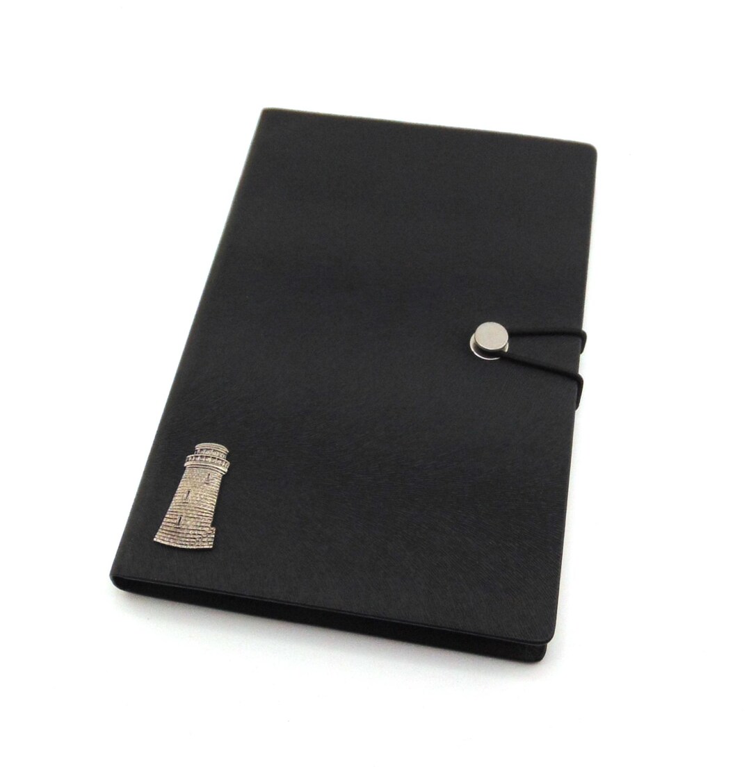 Lighthouse Design Black A5 Journal Notebook Lighthouse Gift Nautical ...