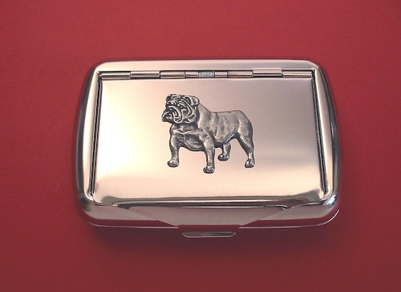 bulldog tobacco tin English Bulldog Design Tobacco Tin Trinket Box - British Bulldog Gift -  Bulldog Owner Gift - Fathers Day Christmas Gift