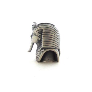 Tutankhamun Thimble Pewter Collectible Thimble Egyptian Pharaoh Gift Tutankhamun Gift Thimble Collector Gift Egypt Gift image 4