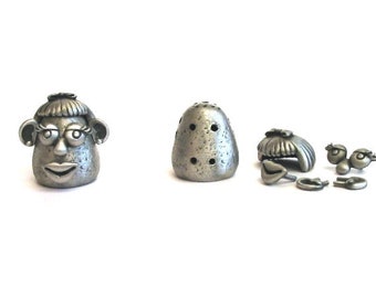 Lady Potato Thimble - Pewter Moving Thimble - Cadeau de collection Thimble - Cadeau pour maman - Thimble Collector Gift - Cadeau de fête des mères