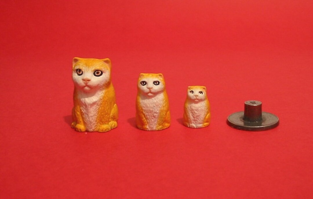 Ginger Cat Russian Doll Hand Painted Thimble Pewter Etsy UK