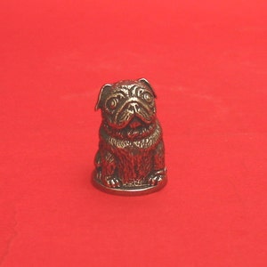 Pug Dog Russian Doll Thimble - Pewter Collectors Thimble - Pug Gifts - Dog Thimble - Gift for Pug Lover - Pug Mum Gift - Pug Lover Gift