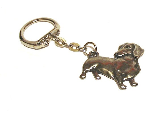 sausage dog keyring