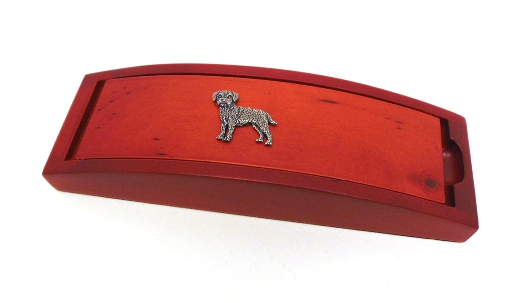 Border Terrier Design Wooden Pen Box & Double Pen Set Border - Etsy