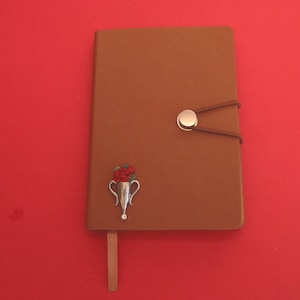 Boutonniere Motiv design Tan A6 Journal - Schreiber Notizbuch - Vatertag Weihnachtsgeschenk Floral Notizbuch