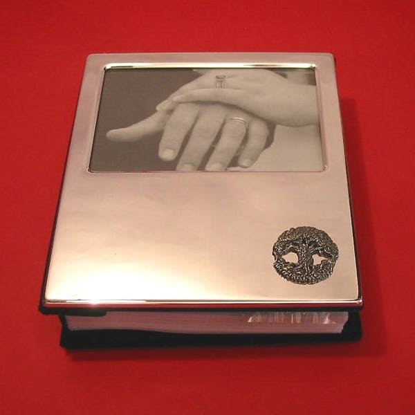 Tree of Life Design Plated 100 6" x 4" Photo Album With Pewter Motif Mother's Day Gift Christmas Gift