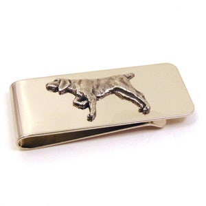 Design de ponteiro alemão de pelo curto, prendedor de dinheiro cromado com motivo de estanho - presente de ponteiro - presente de pai de ponteiro