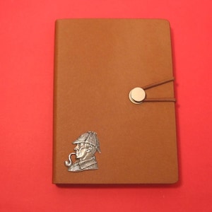 Carnet de notes Sherlock Holmes Design A6 beige - Journal Sherlock - livre cadeau fête des pères - cadeau professeur d'anglais - cadeau Sherlock Holmes - cadeau papa