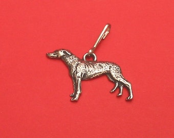 Greyhound Dog Pewter Motif Zipper Pull Mothers Day Gift