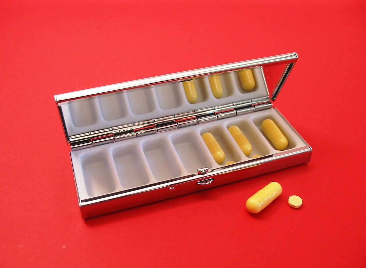 Lighthouse Design Seven Day Pill Box - Medication Organiser - Travel Pill Case - Small Trinket Box - Nautical Gift - Lighthouse Gift