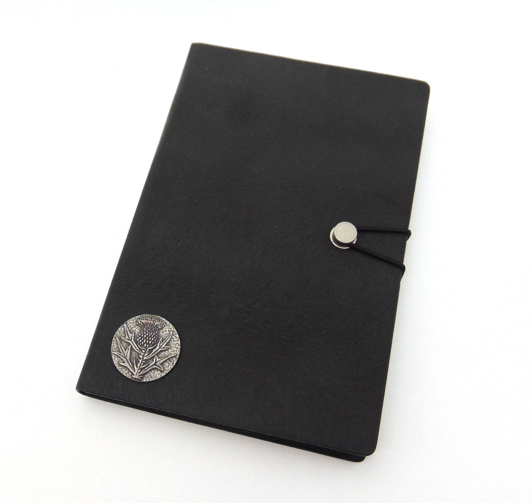 Scotland Notebook. Amazon Scottish Thistle Design Black A5 Journal Notebook - Scottish Thistle ...