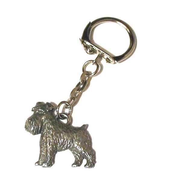 Miniature Schnauzer Dog Pewter Motif Keyring - Pet Dog Schnauzer Charm - Schnauzer Mum Gift - Gift for Her Christmas - Schnauzer Gifts