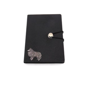 Carnet Sheltie design noir A6 - carnet Sheltie - cadeau Sheltie - cadeau chien de berger Shetland - cadeau pour amoureux des chiens - cadeau de Noël Sheltie maman papa