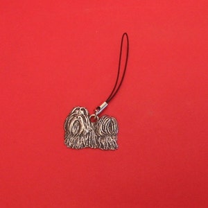 Shih Tzu Dog Pewter Mobile Phone Charm, Shih Tzu Gift, Dog Mum Gift, Vet Mother Father Dog Gift