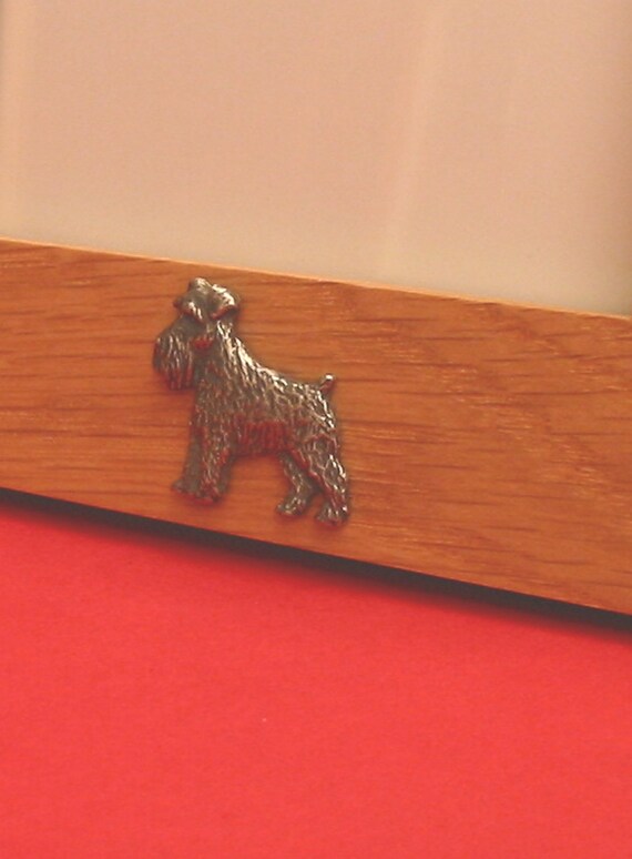Miniature Schnauzer Portrait Real Oak Picture Frame 6