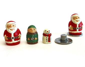 Santa Claus Russian Doll Hand Painted Thimble - Pewter Collectors Thimble Gift - Father Christmas Gift - Christmas Thimble