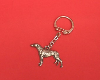 Greyhound Pewter Keyring - Greyhound Keychain - Greyhound Gift - Greyhound Dad Gift - Dog Christmas Gift - Stocking Filler - Dog Lover Gift