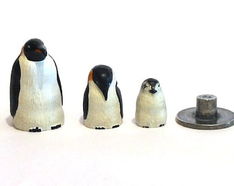 Hand Painted Penguin Russian Doll Thimble - Pewter Collectors Thimble - Penguin Gift - Gift for Penguin Lover - Penguin Christmas Gift