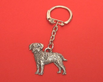 Border Terrier Pewter Keyring - Border Terrier Keychain - Border Terrier Gift - Border Terrier Dad Gift - Dog Mum Gift - Dog Lover Gift