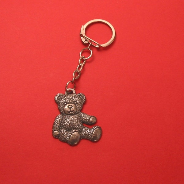 Porte-clés en étain Teddy Bear - Porte-clés Teddy Bear - Cadeau Teddy Bear - Porte-clés Ours - Cadeau fille - Cadeau de Noël de remplissage de bas