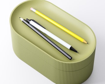 Long Desk Pen Tray Organizer Minimalist Desk Organizer Pencil Holder Office Storage Tray Modern Desk Accessories Home Office Desk Decor