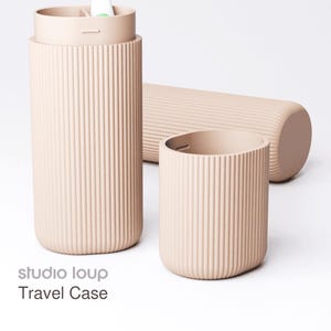 Toothbrush Holder Travel Case | Portable Cosmetic Storage Tube | Ribbed Hygienic Toothbrush Cup for Camping & Travel | personal