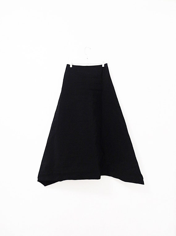 Vintage DKNY Avant Garde Skirt - Black Nylon Skirt