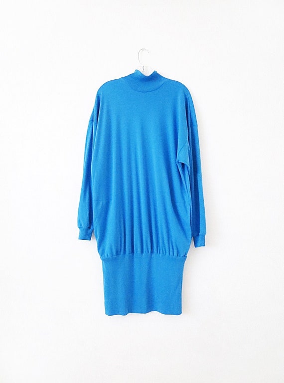 80's Vintage Dress - Oversized T Shirt - Long Slee