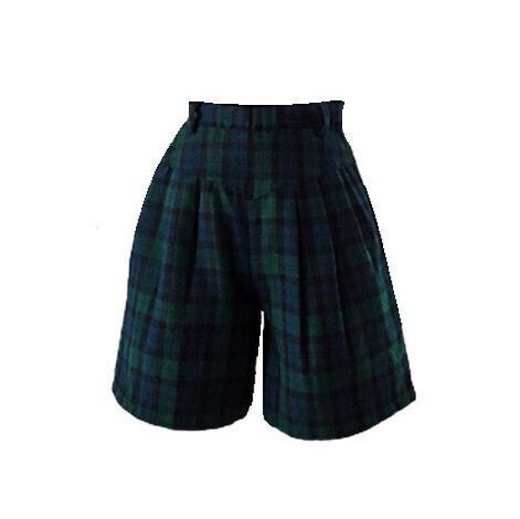 School Plaid Shorts / High Waist Shorts / 90's Sh… - image 1