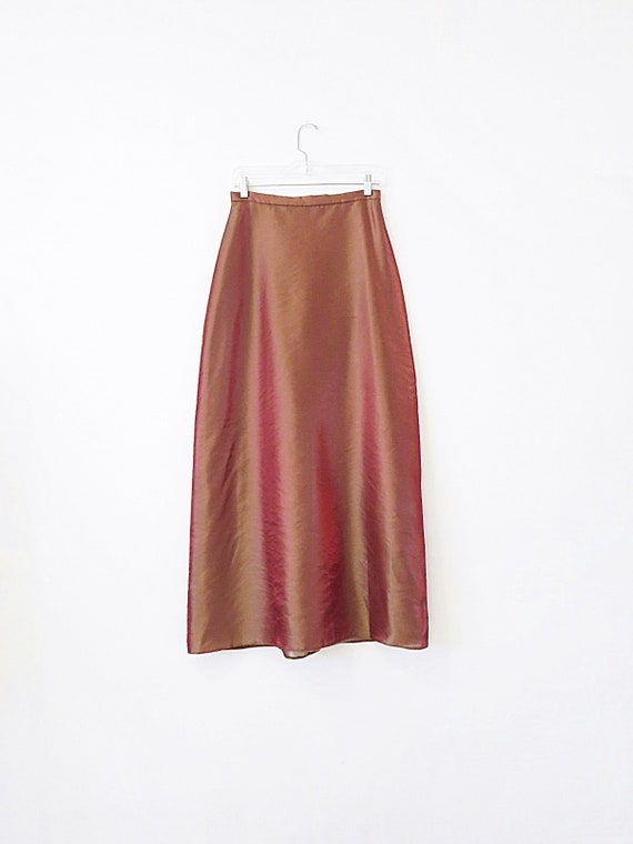 Vintage Iridescent Maxi Skirt - 27" Waist Maxi Ski