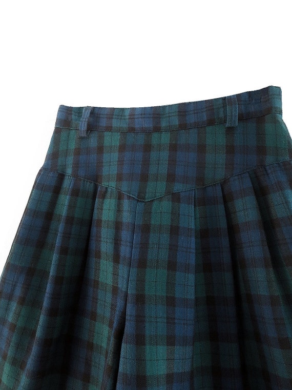 School Plaid Shorts / High Waist Shorts / 90's Sh… - image 4