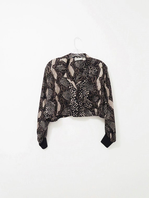Upcycled Vintage Button Up Crop Top - Boxy Crop To