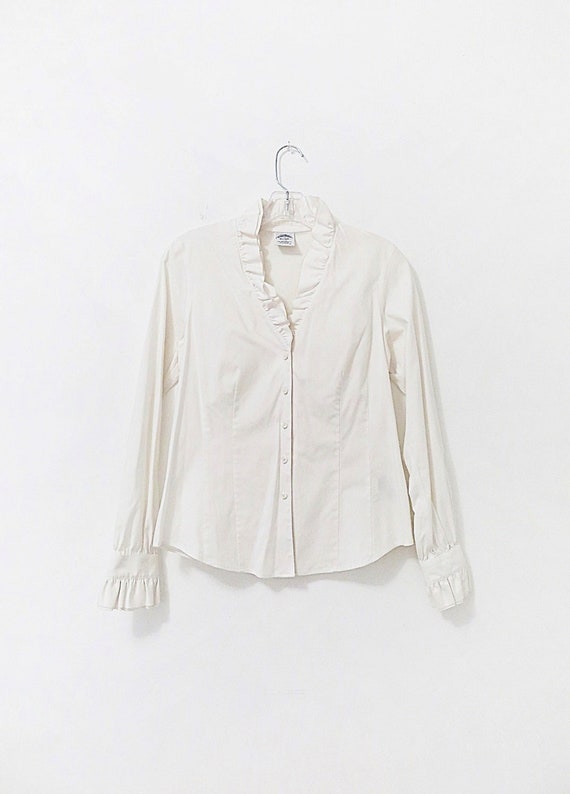 Vintage Brooks Brothers Blouse - White Ruffle Blou