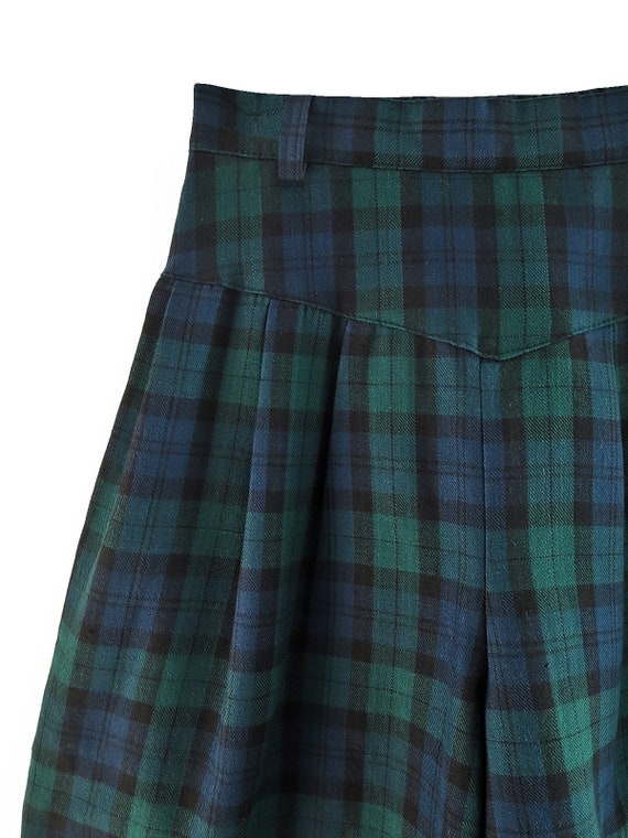 School Plaid Shorts / High Waist Shorts / 90's Sh… - image 3