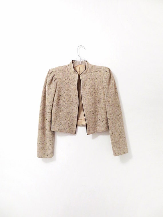 Vintage Tweed Jacket - Flecked Donegal Tweed Blaze