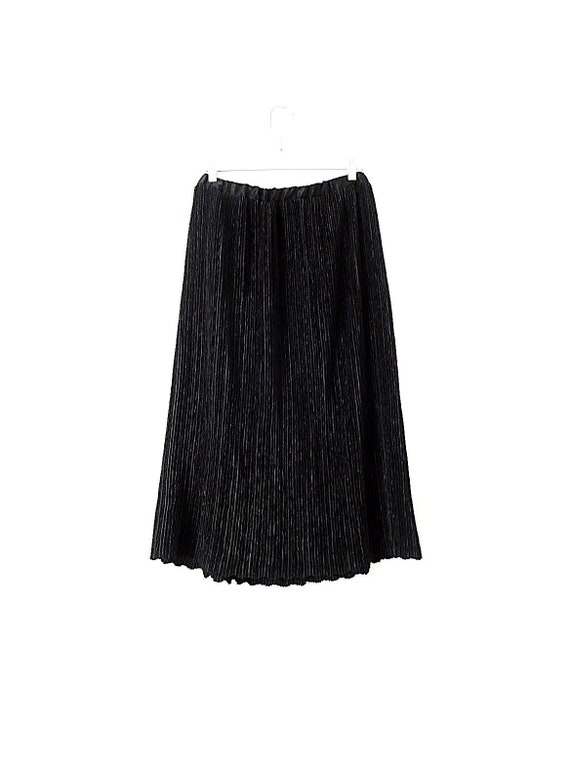 90's Vintage Micro Pleated Skirt - Satin Skirt - P