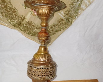 Decorative authentic vintage brass copper 8" smoking hookah pipe from Jerusalem Decorative authentic vintage brass copper 8" smoking hookah pipe from Jerusalem