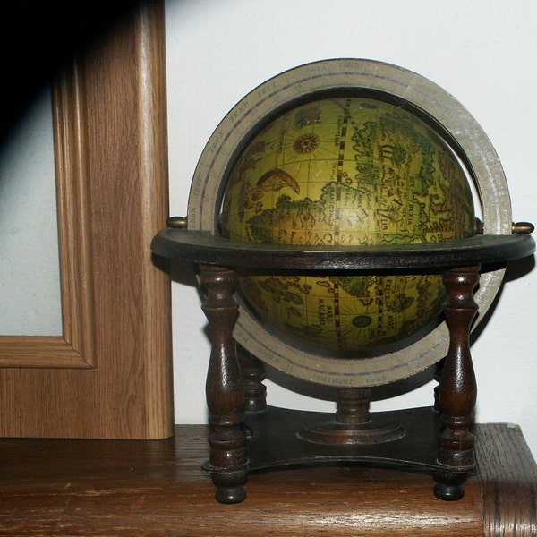 Vintage Globe with a map of the old world,1960s, Rotary