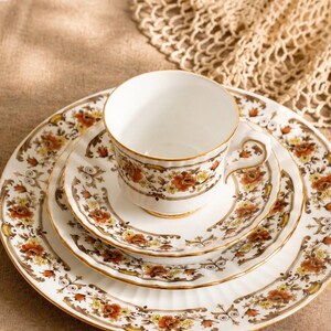Royal Stafford Fine Bone China Tea Set – Clovelly Pattern – Vintage Floral English Porcelain – Made in England