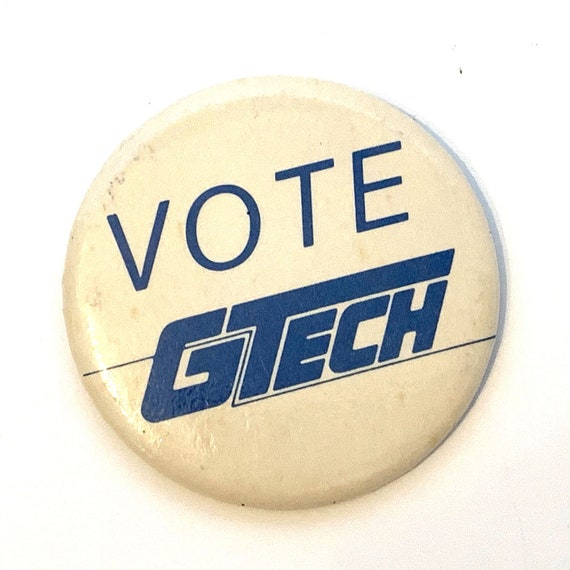 Vote GTech Pinback Button Pin - image 1