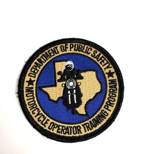 Motorcycle Operator Training Program Embroidered Patch Department of Public Safety