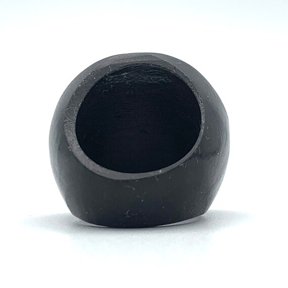 Circle Flat Top Ring, Circle Front Silver Flower … - image 6