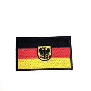 Deutsche Flagge Aufnäher Adler Emblem Bestickt Rechteck Aufnäher