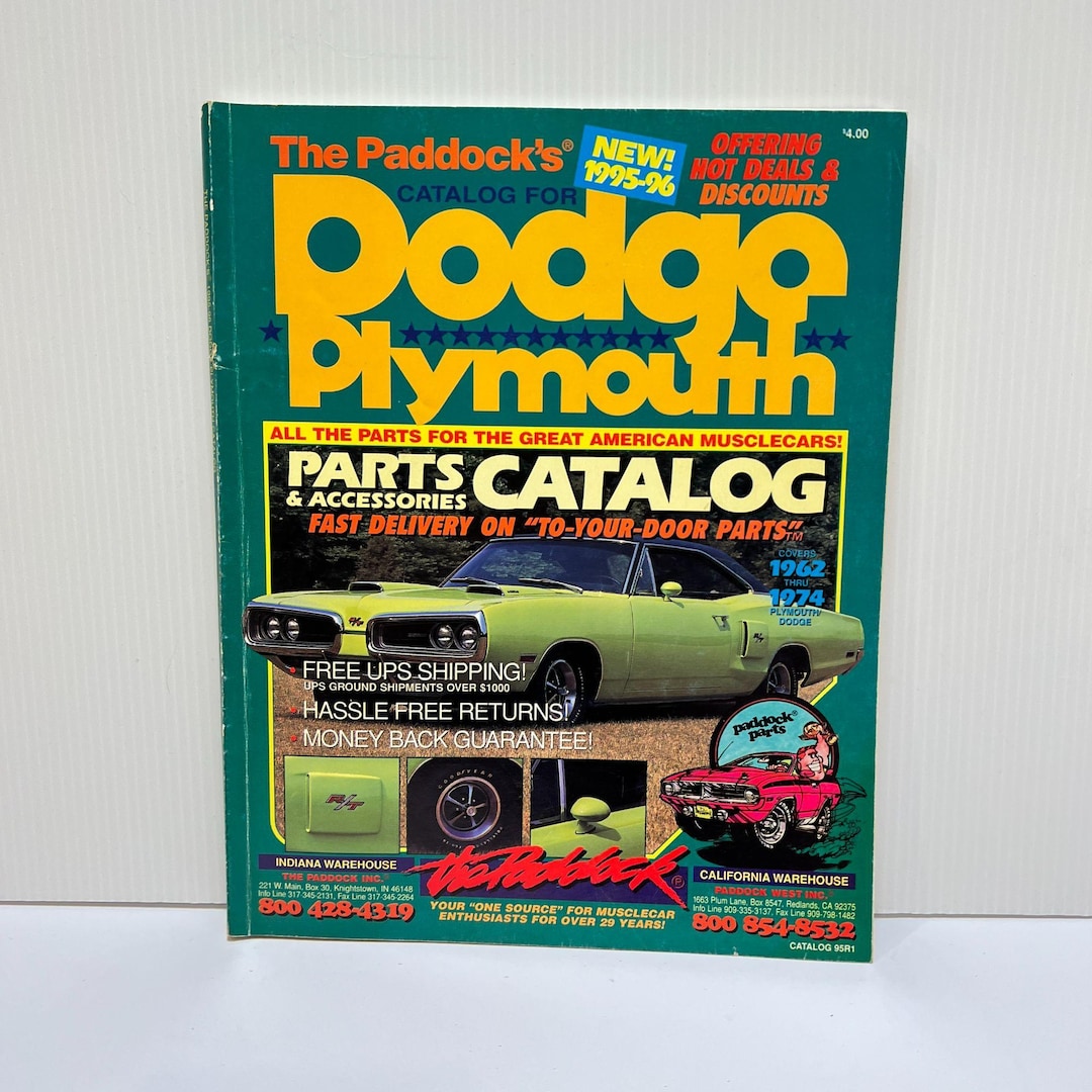 The Paddock's 199596 Dodge/plymouth Parts Catalog Etsy