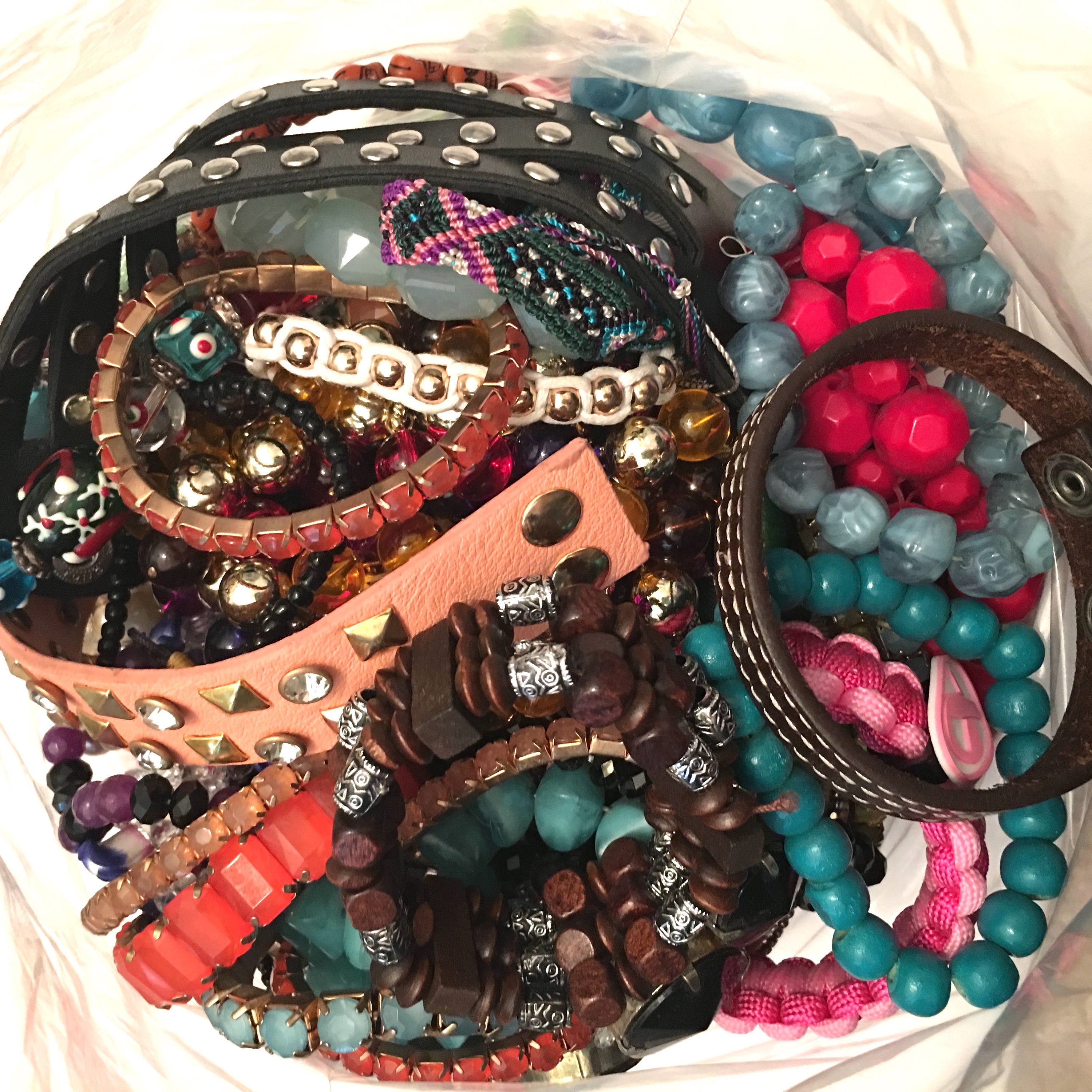 Mixed Bracelet Costume Jewelry Lot Wearable Craft Repurpose Etsy
