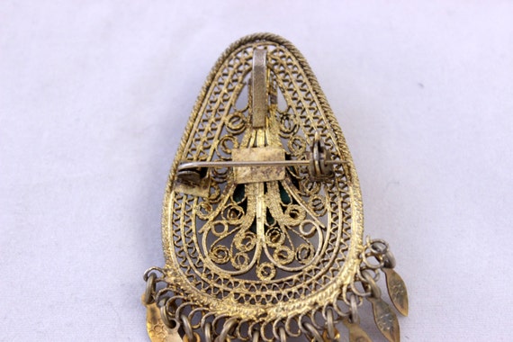 Teardrop Vermeil Openwork Pendant, Openwork Brooc… - image 3