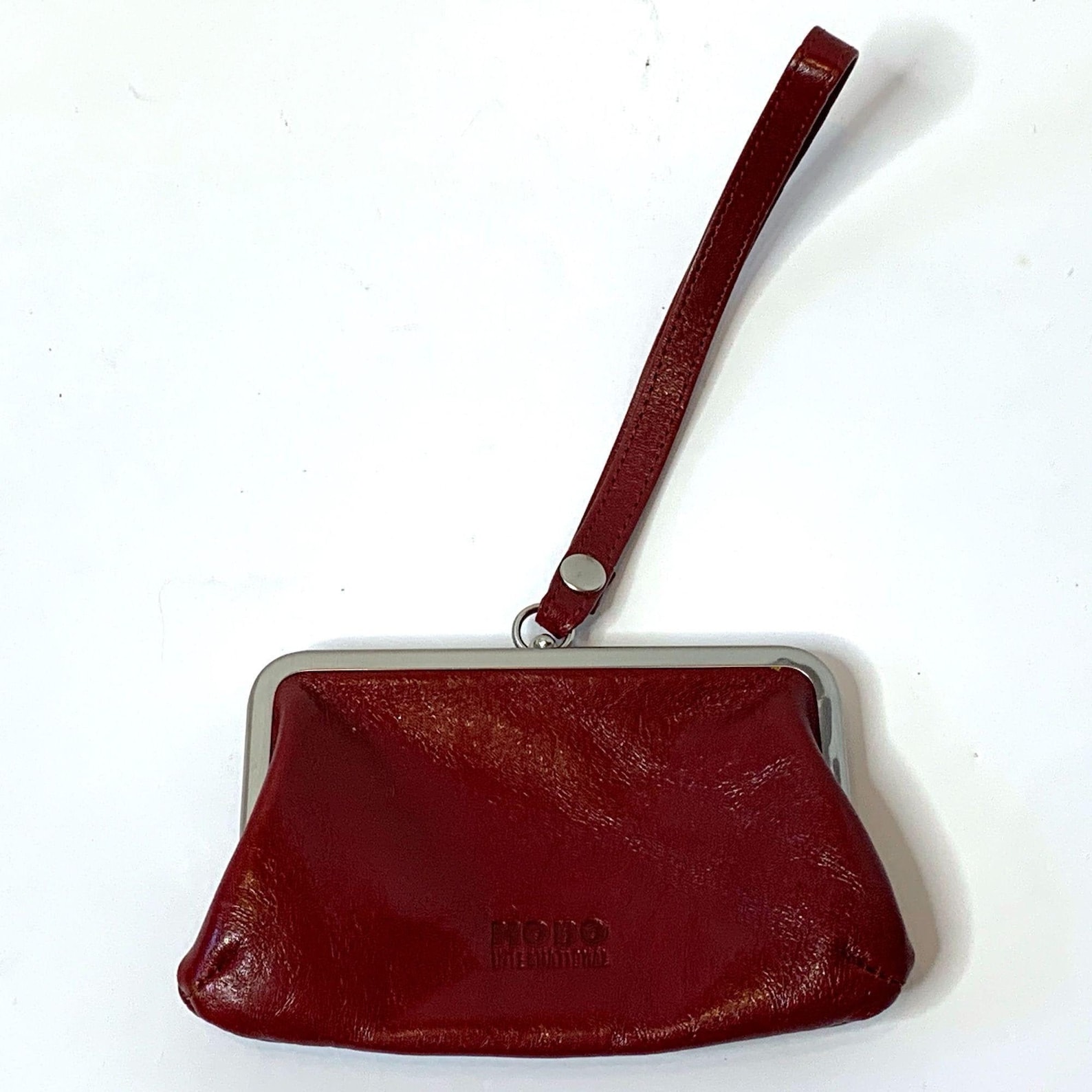 Red Hobo Coin Purse Wristlet Kisslock Rare Hobo International Etsy