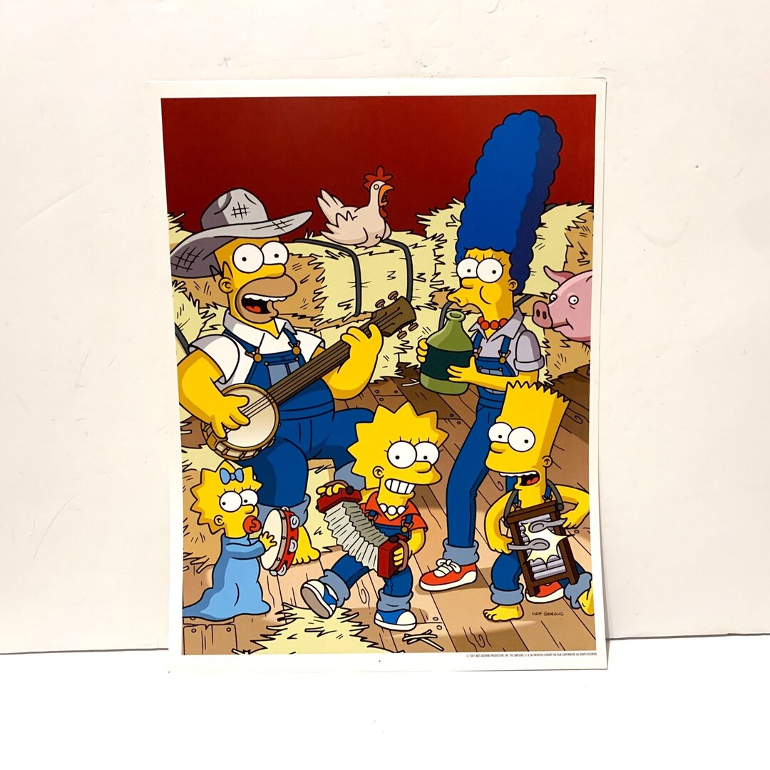 Simpsons Country Band the Simpsons Poster 10.5 X 14 Matt Groening Homer